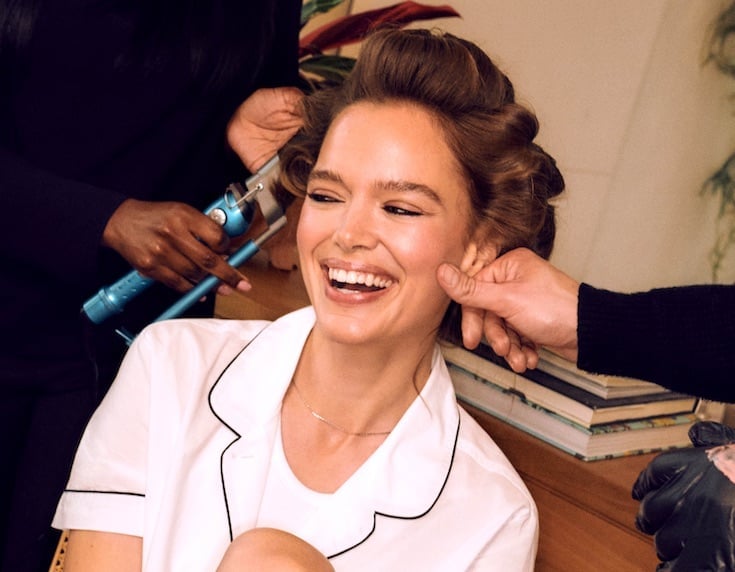Woman with a fresh Glamsquad blowout using the beauty membership