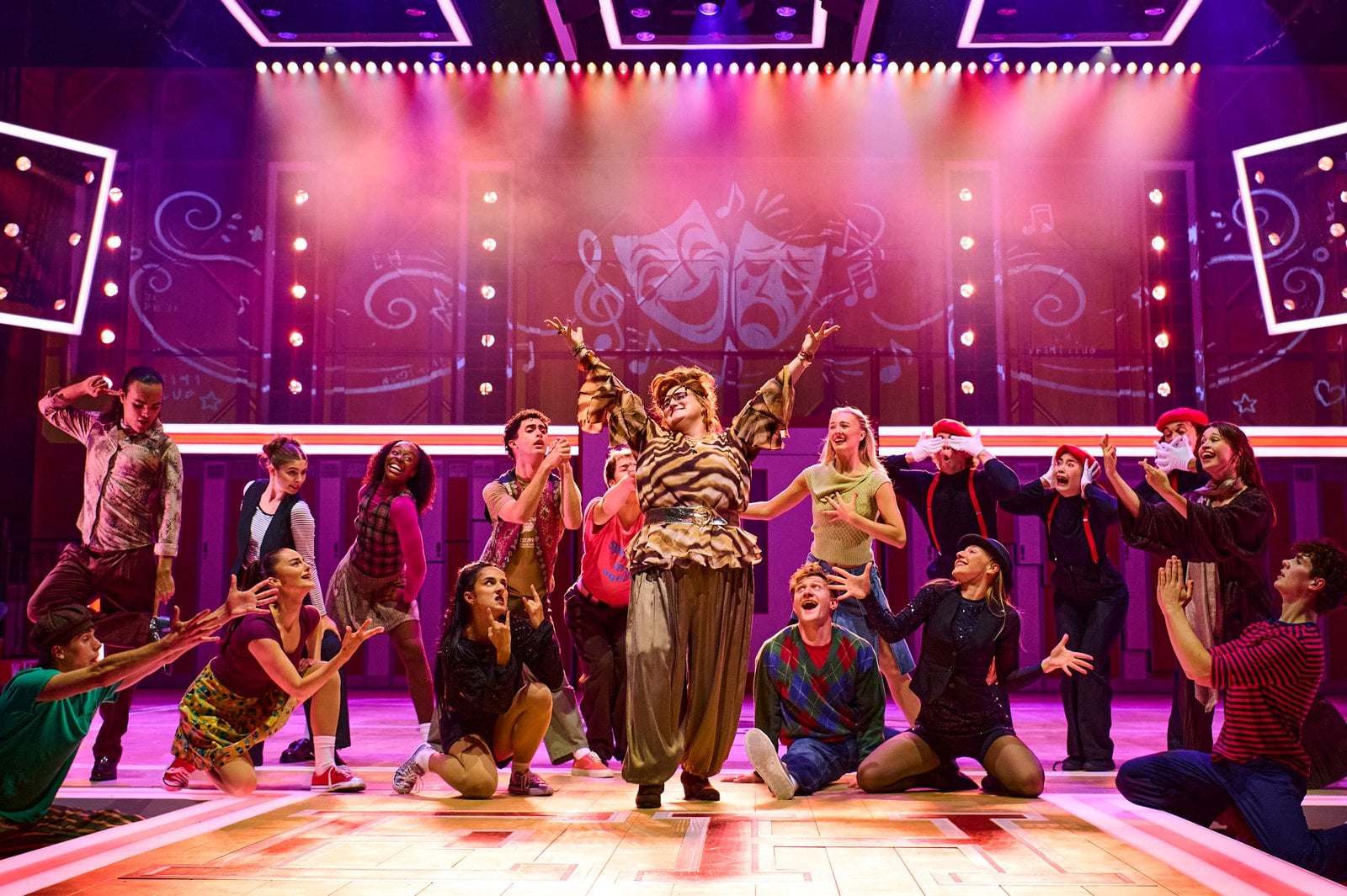 High School Musical cast members in a theatrical scene