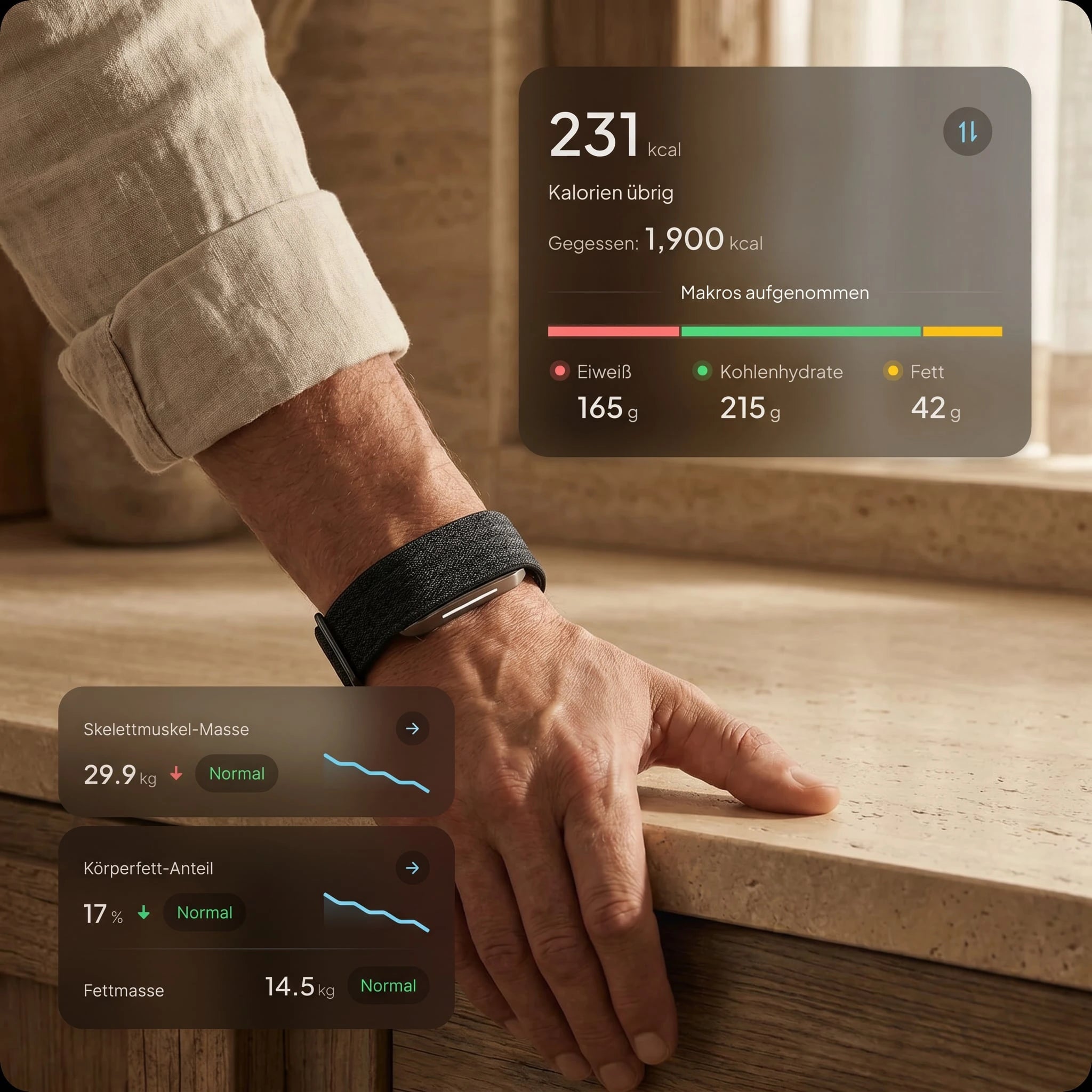 Hume App mit zusammengeführten Gesundheitsdaten