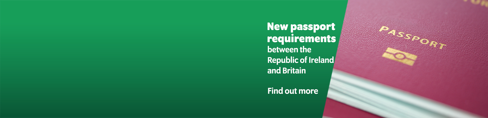 Travel documents prepared for an Ireland to Britain journey