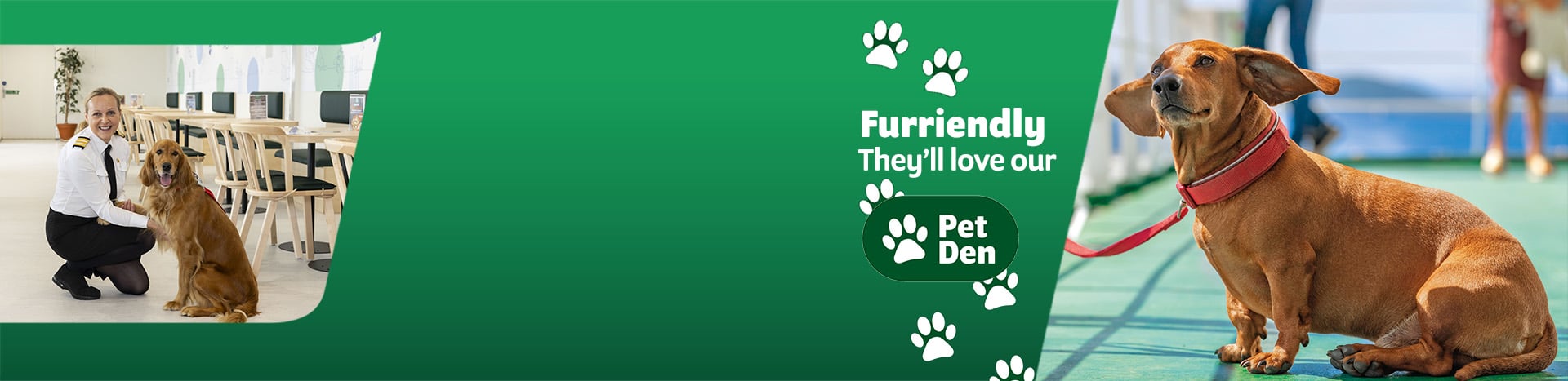 Pet den facilities on an Irish Ferries sailing