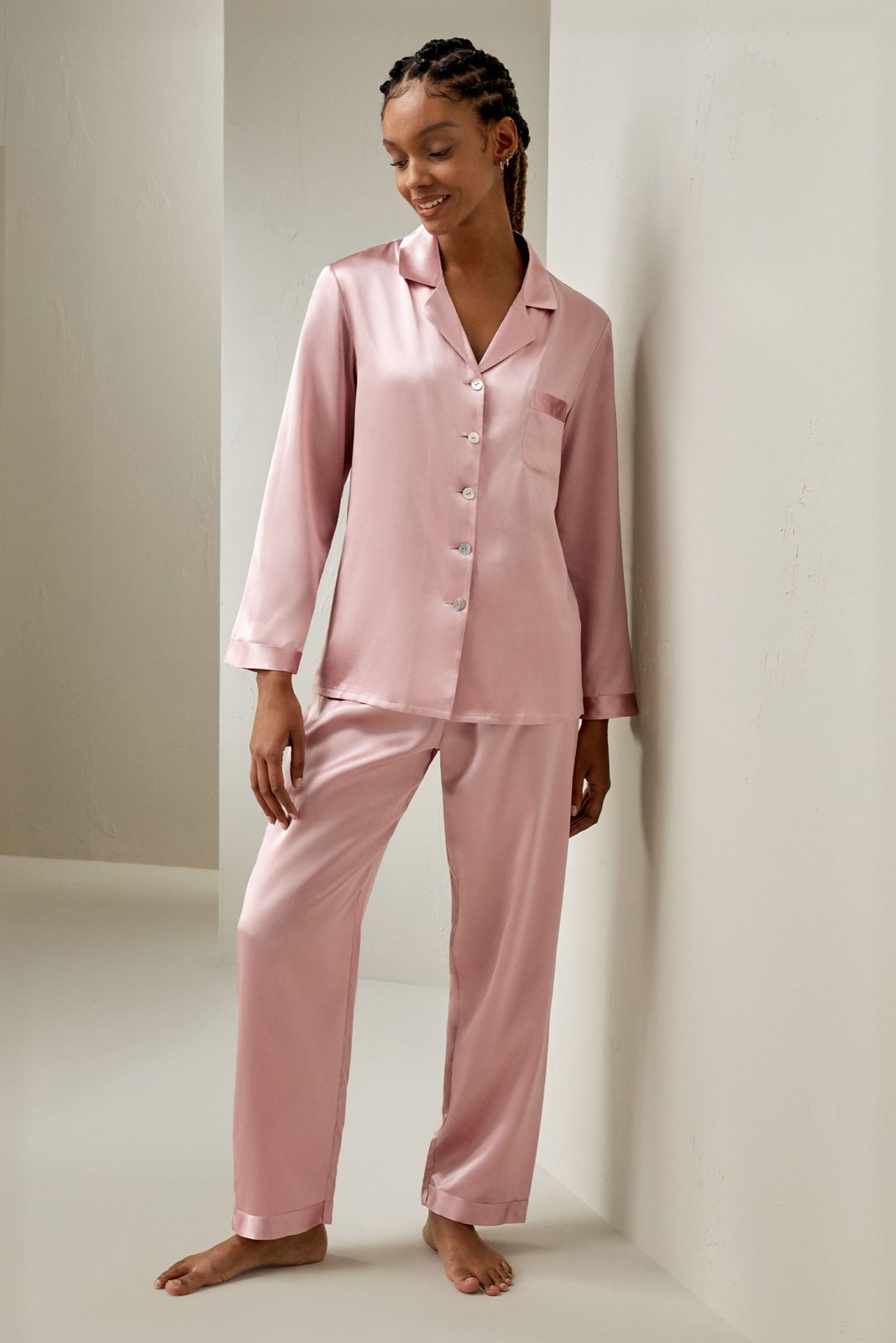 Completo pigiama lungo in seta Lilysilk
