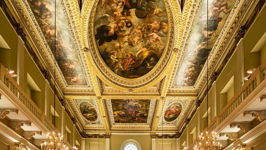 Painted ceiling inside Banqueting House