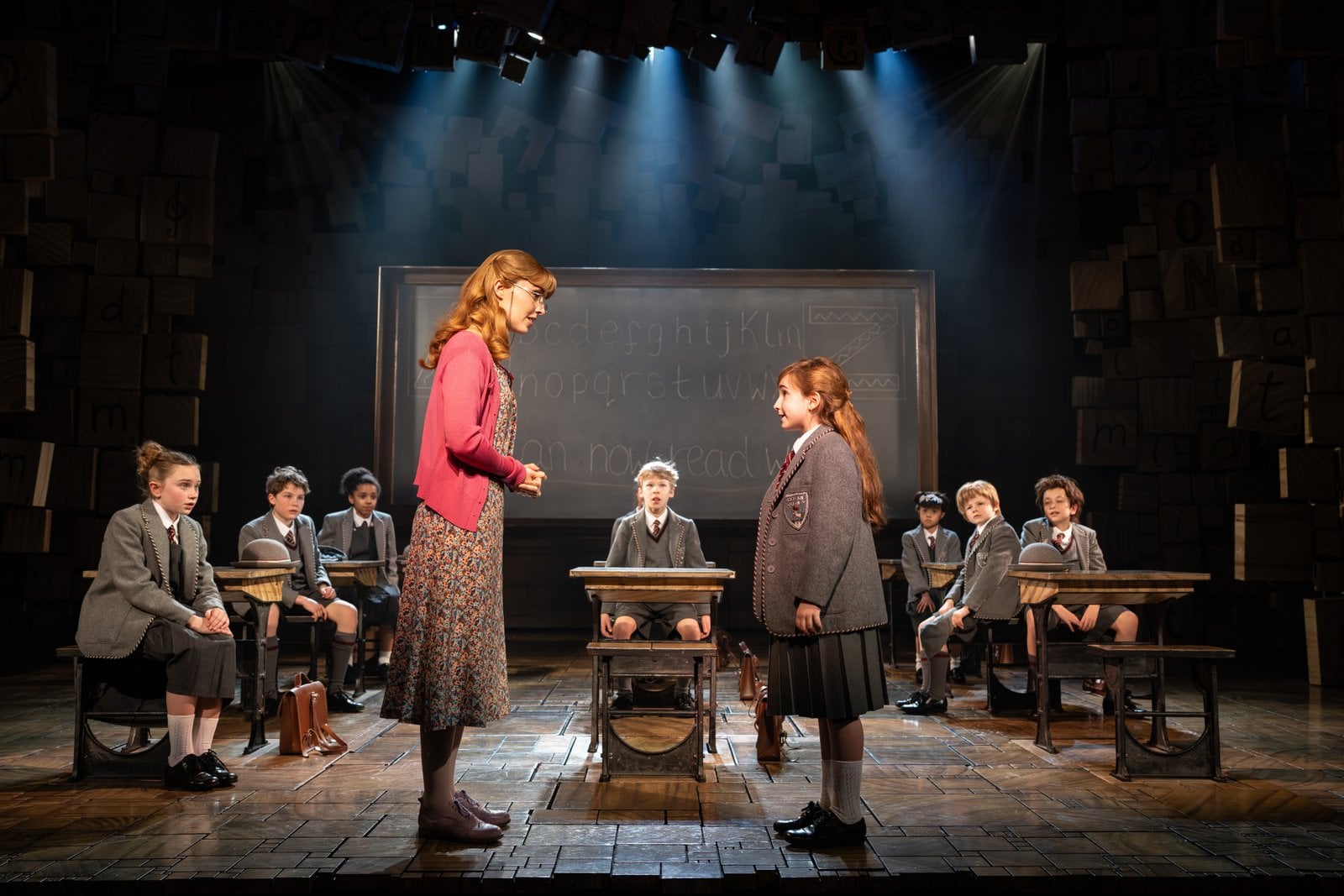 Carla Lopez Corpas as Matilda in a London stage scene