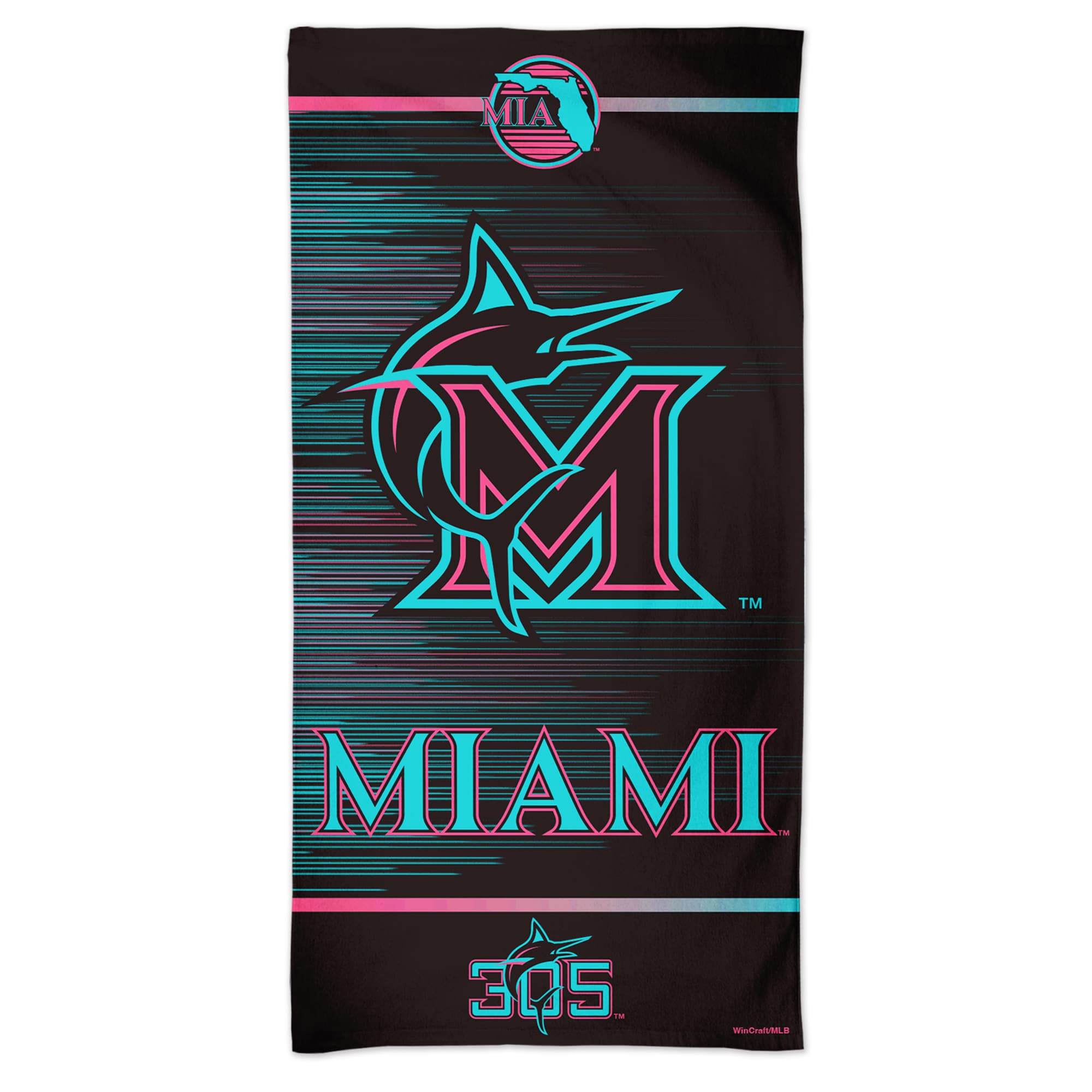 Miami Marlins WinCraft beach towel