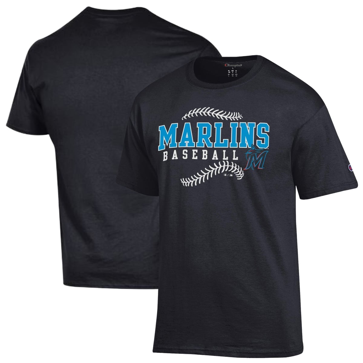 Black Miami Marlins Champion baseball T-shirt