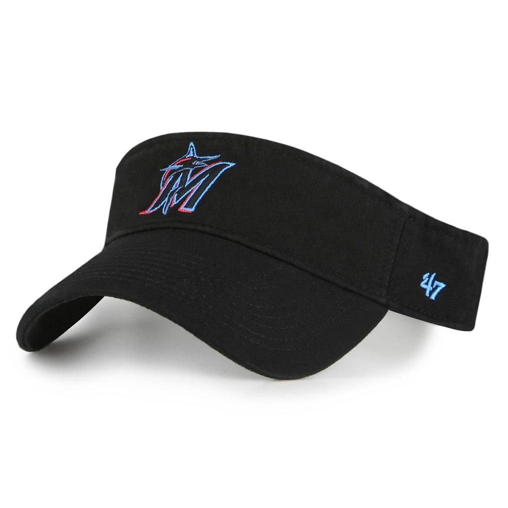 Black Miami Marlins adjustable visor