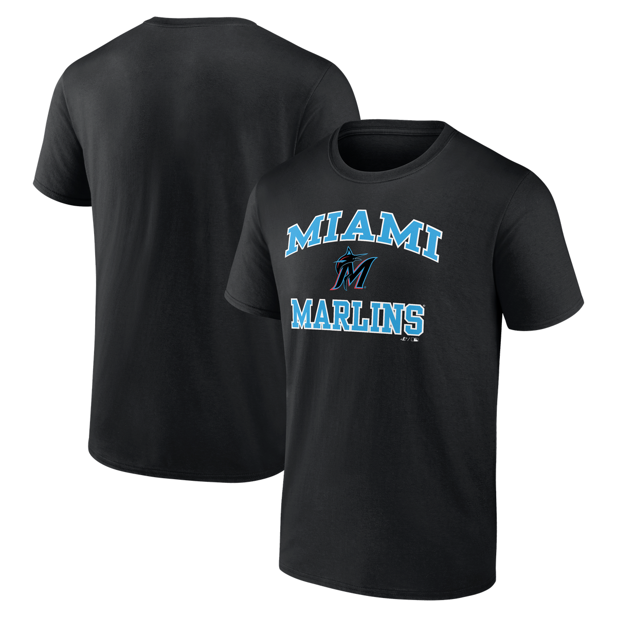 Black Miami Marlins Heart and Soul T-shirt