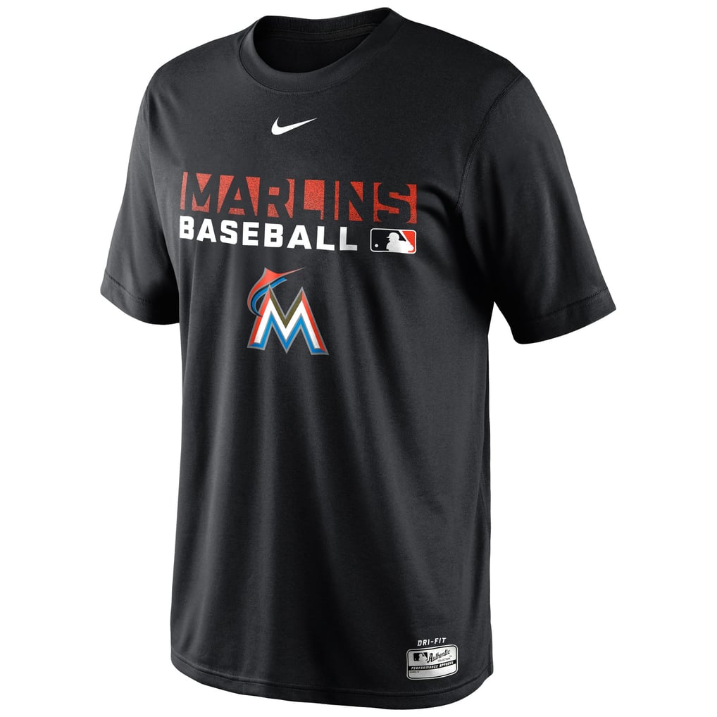 Black Miami Marlins Nike Authentic Collection Legend performance T-shirt