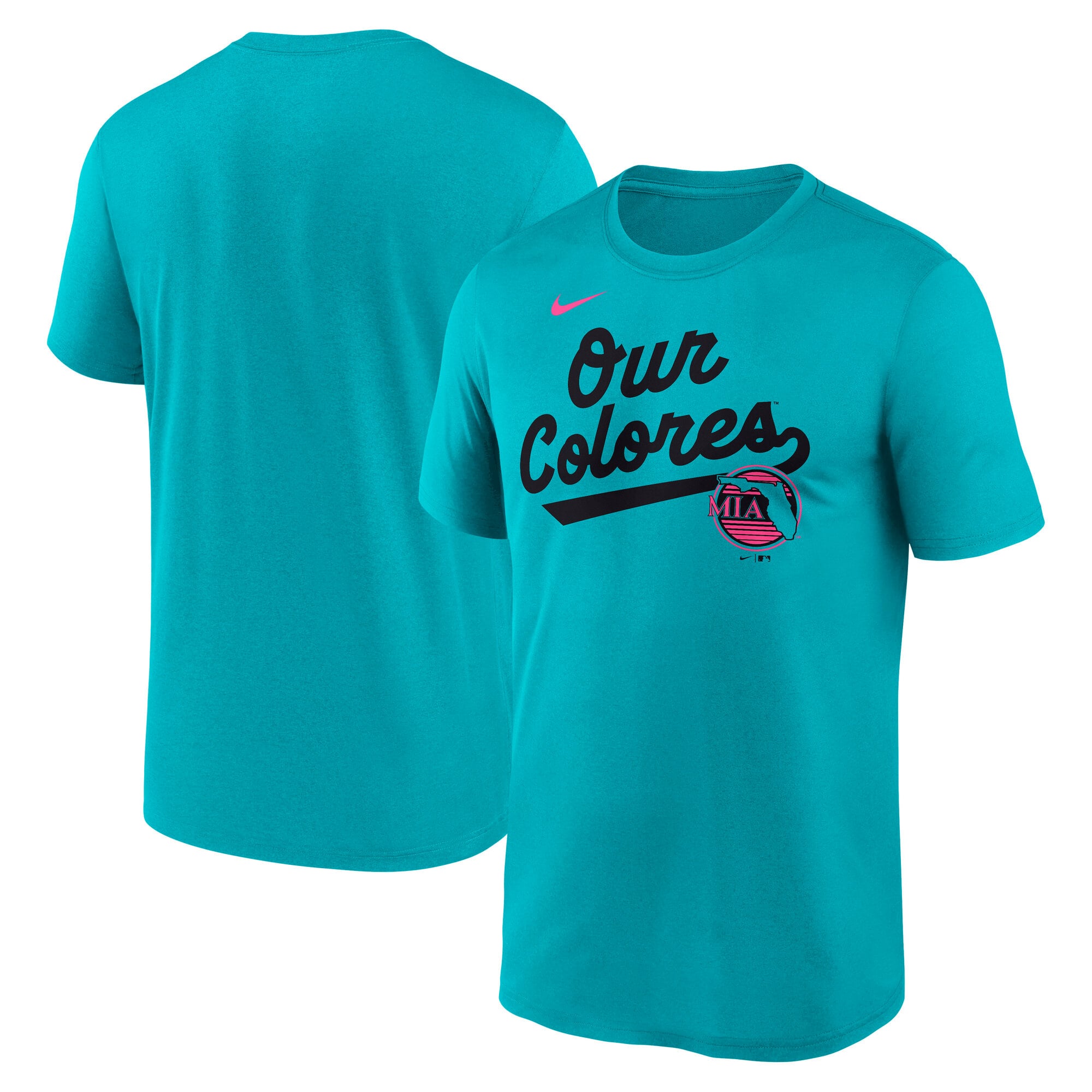 Miami Marlins teal City Connect performance T-shirt