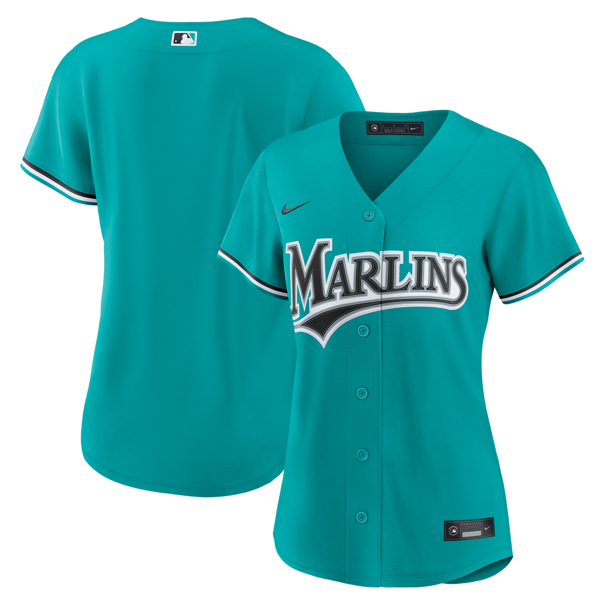 Teal Miami Marlins womens Nike alternate replica jersey