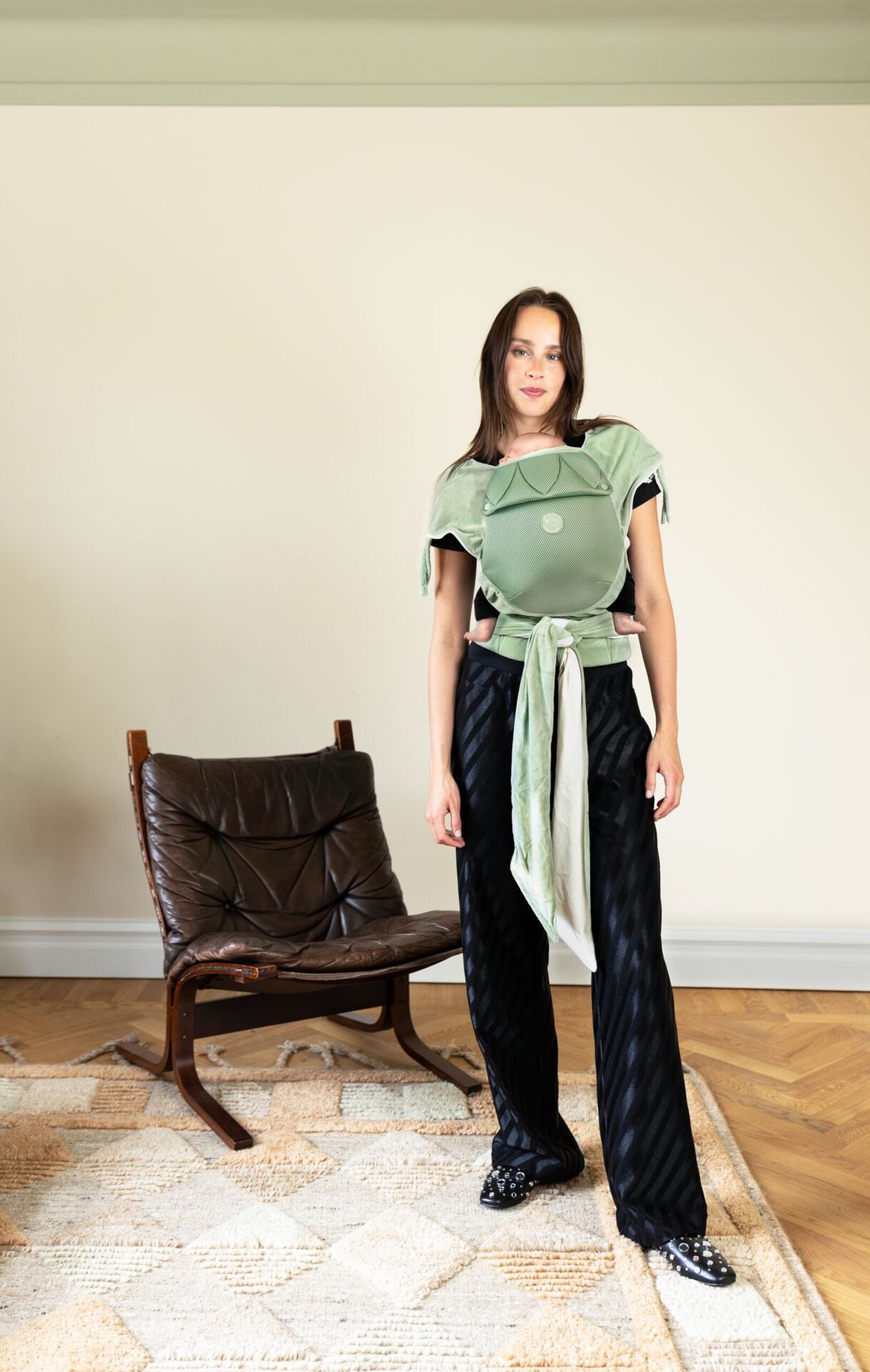Porte-bébé Mirage vert basilic