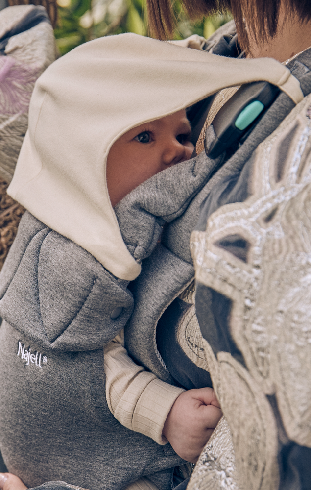 Capuche de sommeil ivoire pour porte-bébé Najell