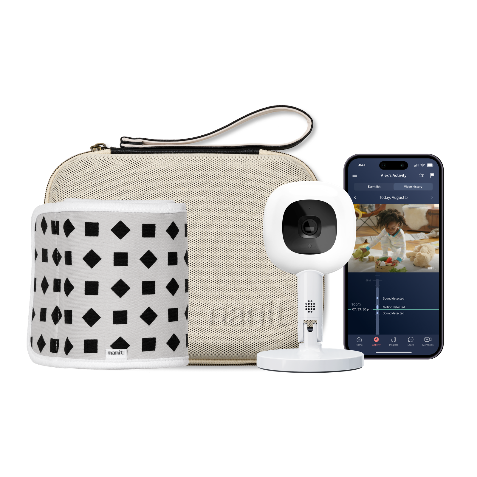 Nanit Travel Bundle in two-tone canvas