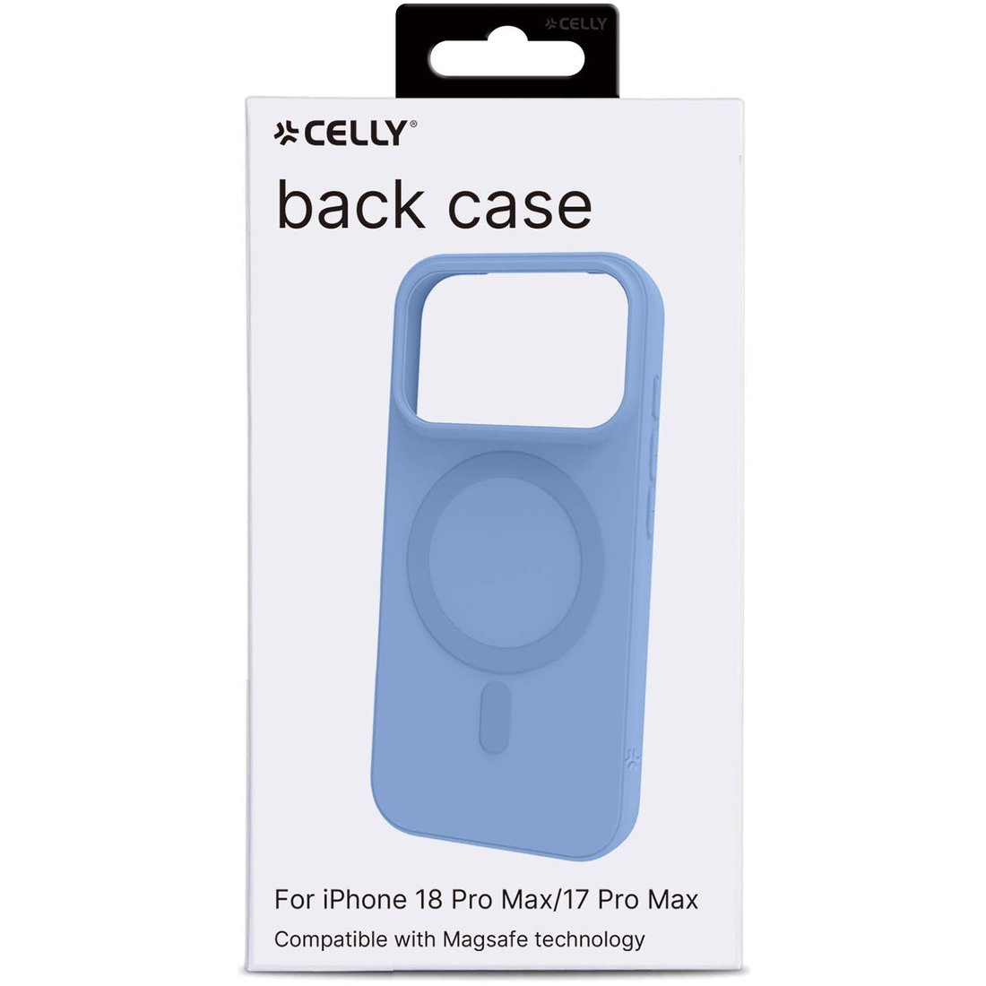 Blaue Verpackung einer iPhone-Schutzhülle