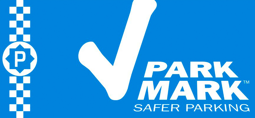 Park Mark safer parking scheme sign at an airport car park