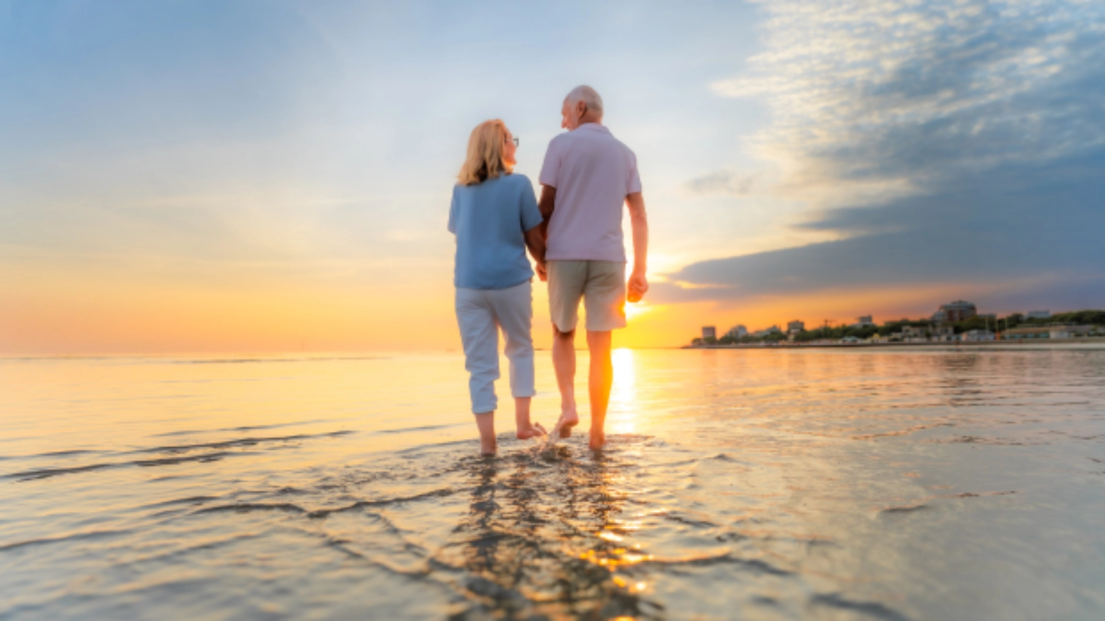 Older travellers enjoying a holiday scene