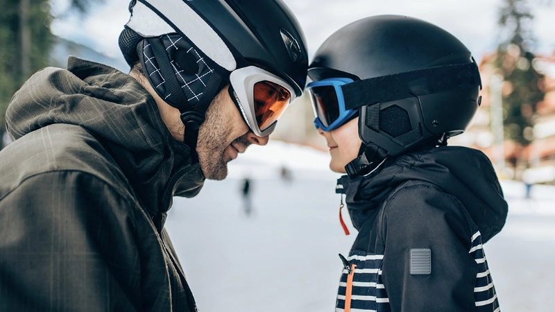 Skier on a snowy mountain, representing winter sports cover