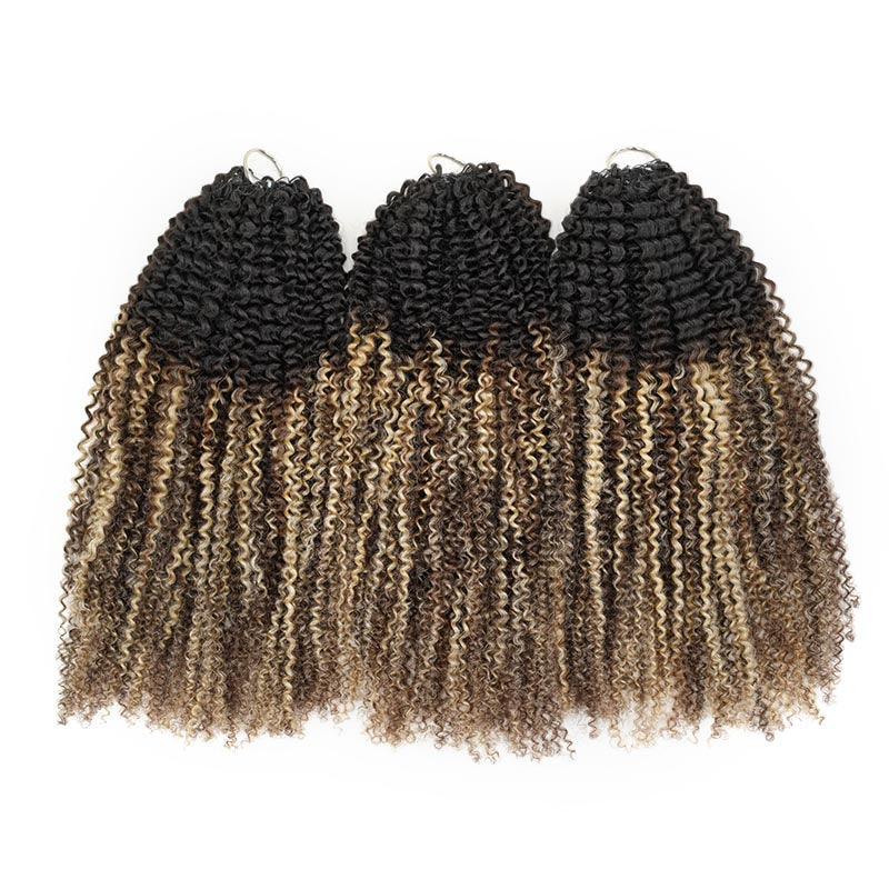 QVR sun-kissed blonde afro kinky curly crochet hair