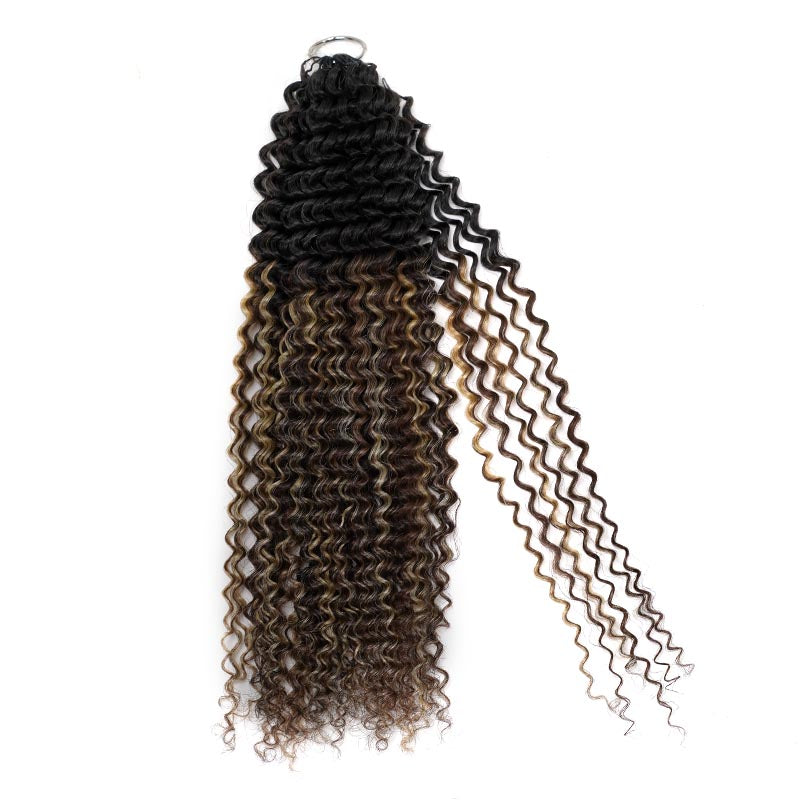 QVR sun-kissed blonde small kinky curly crochet hair