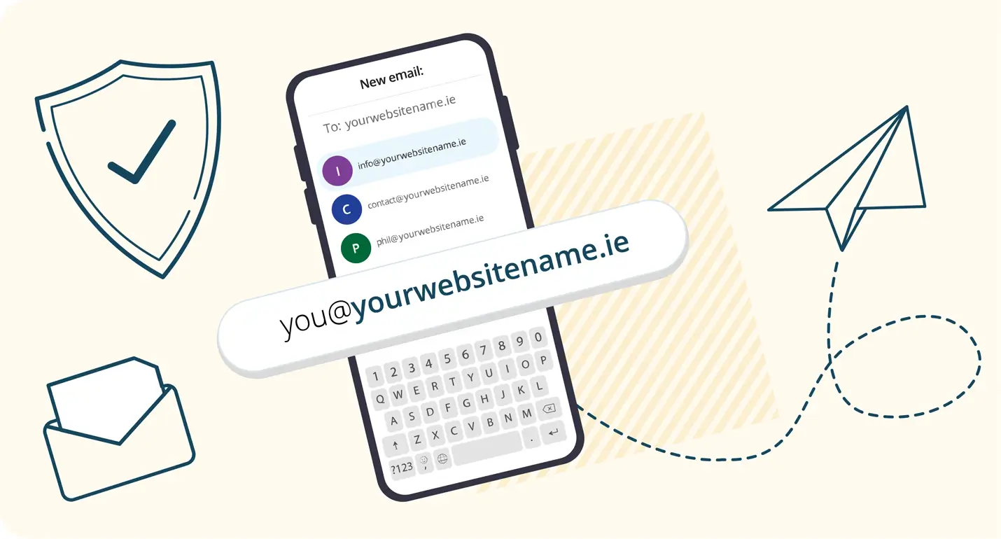 Business email concept for a branded inbox