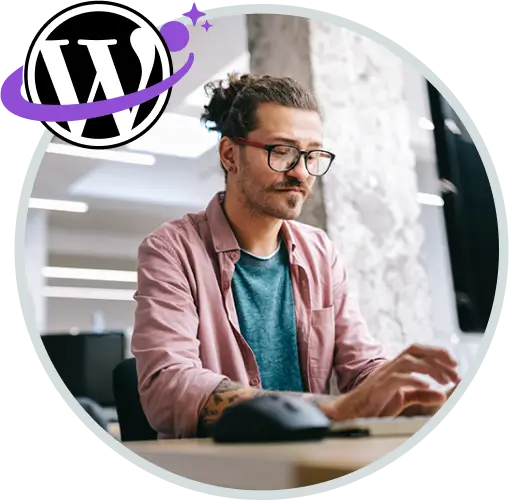 WordPress website workspace for a small business