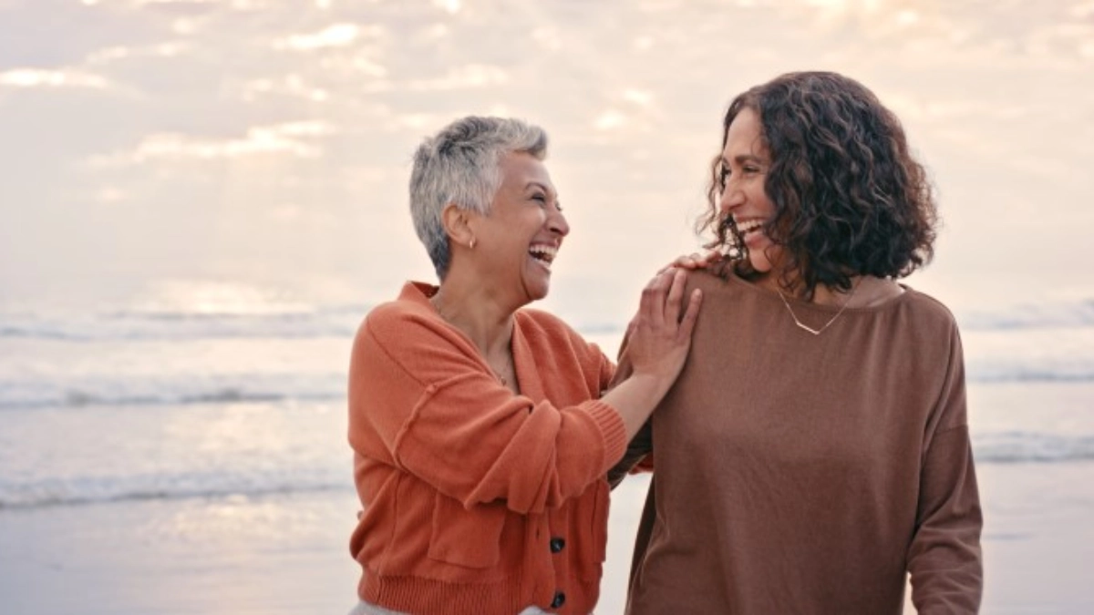 Two women enjoying a holiday together