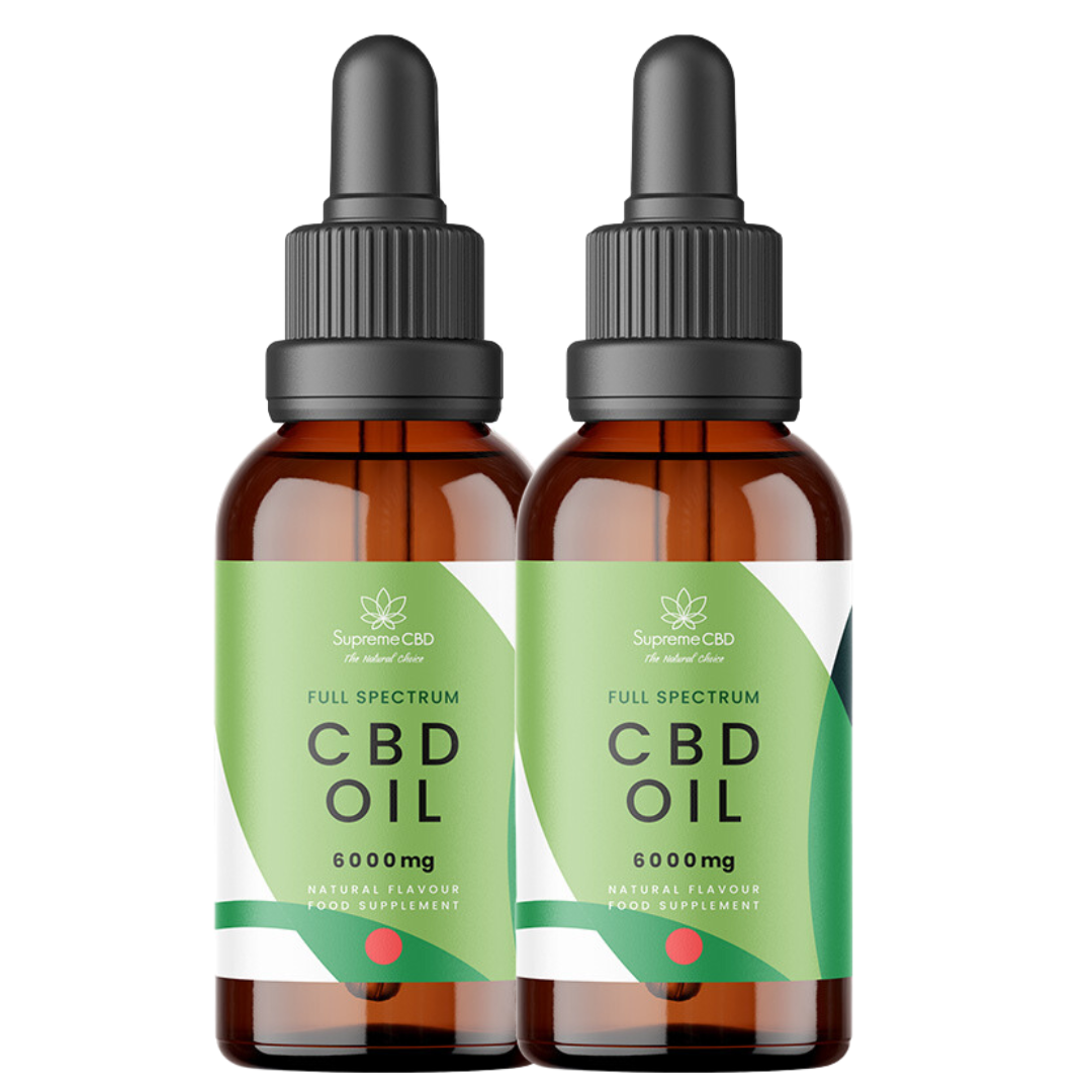 SupremeCBD 6000mg CBD Oil product bottles