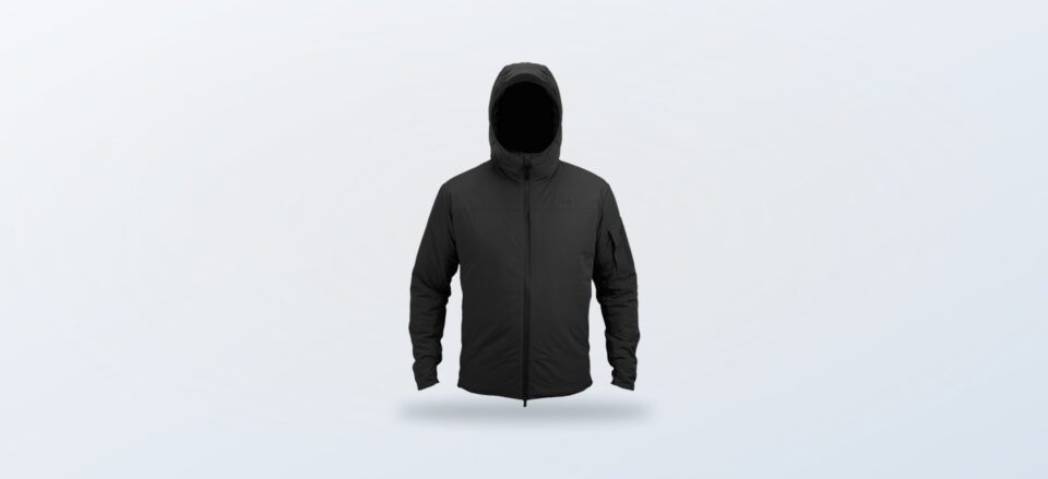 Black Highlander Stoirm Primaloft Thermal Jacket shown as a full product