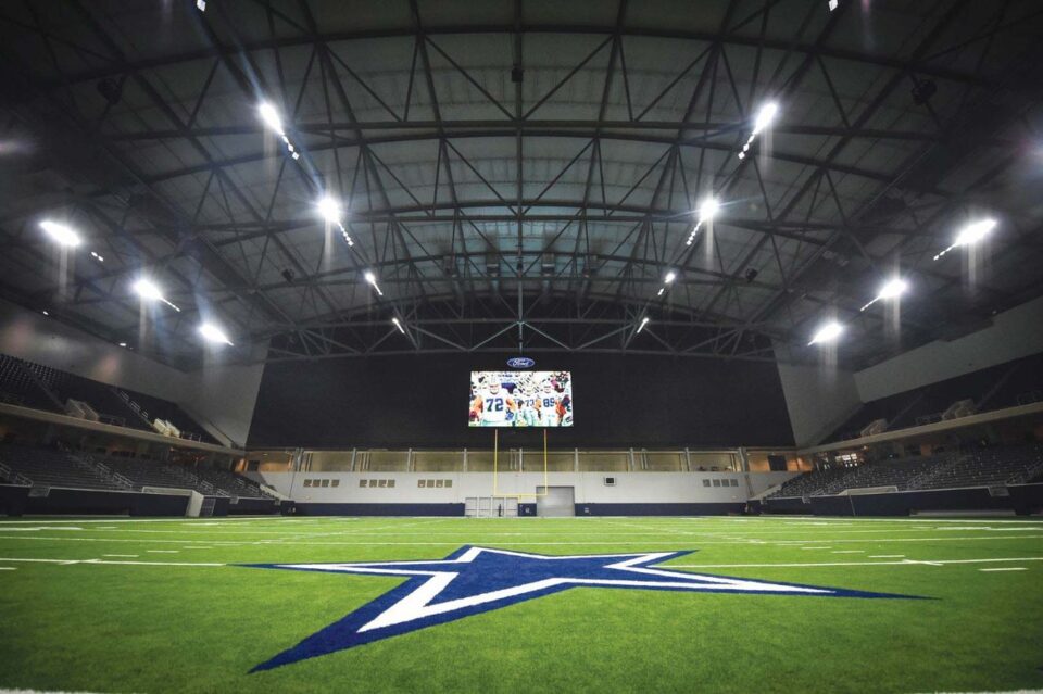 Indoor football field inside Ford Center at The Star in Frisco