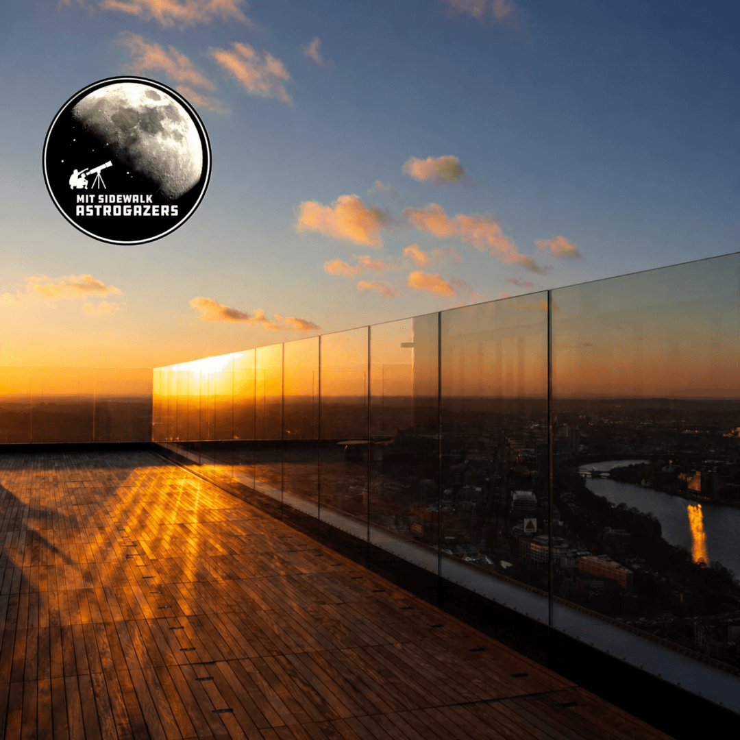 Astrogazers rooftop event poster at View Boston