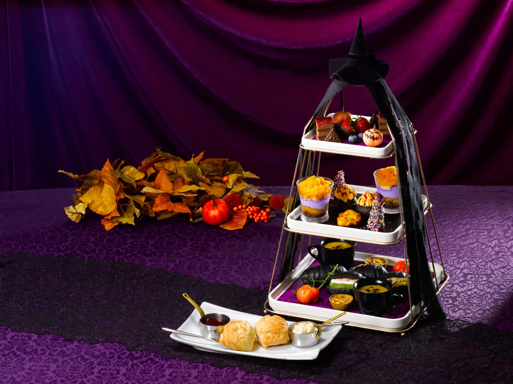 Afternoon tea service at the studio tour