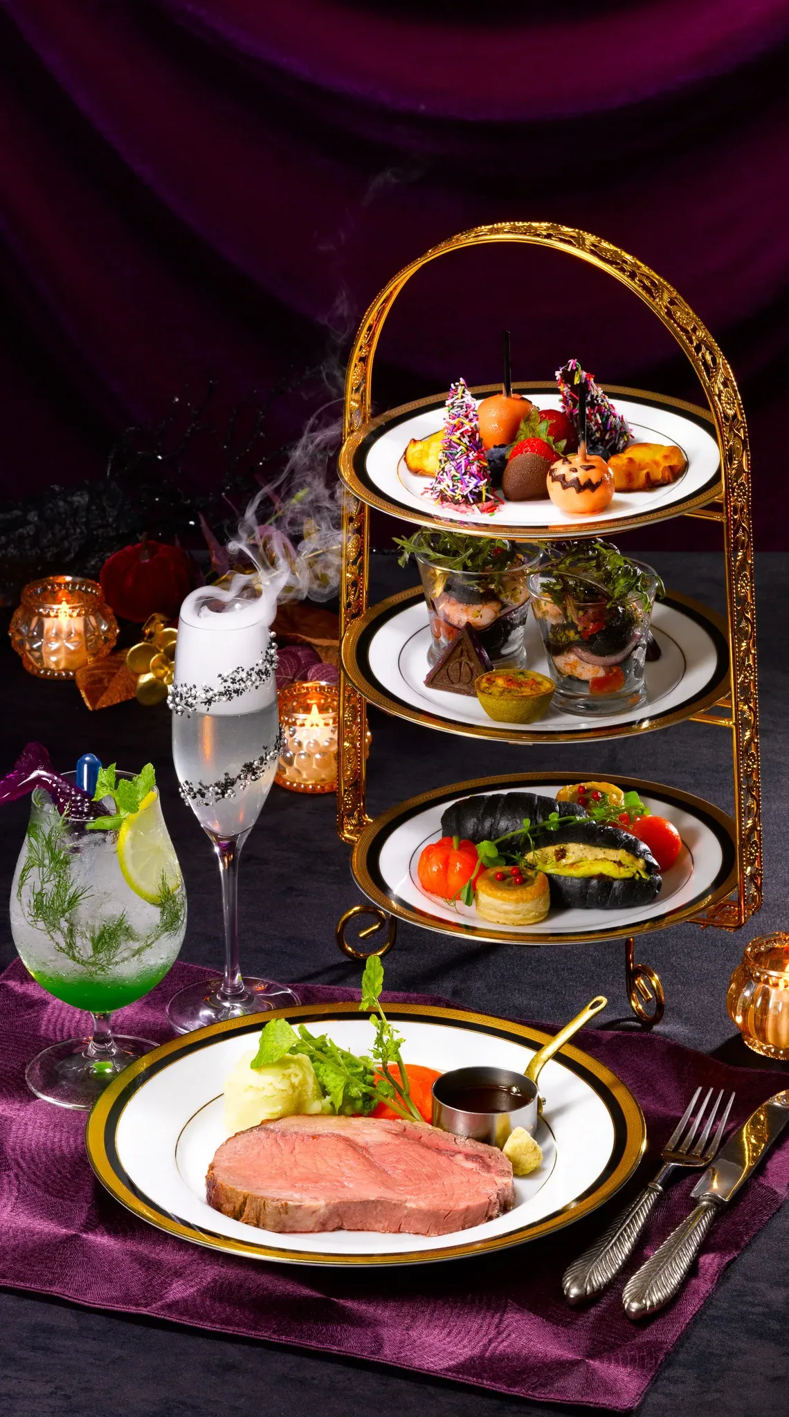 Dark Arts themed high tea at Warner Bros. Studios Japan