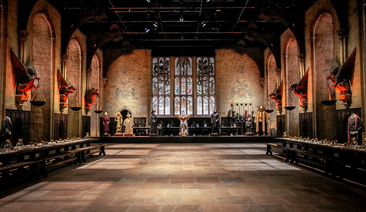 The Great Hall set with long house tables