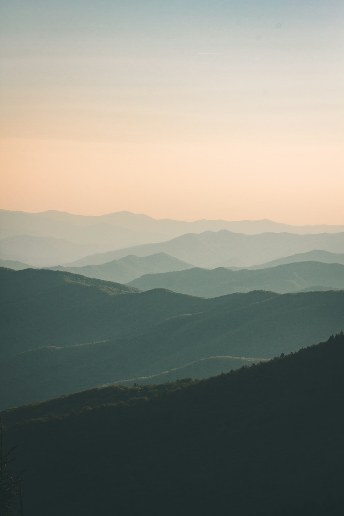 Layered mountain landscape