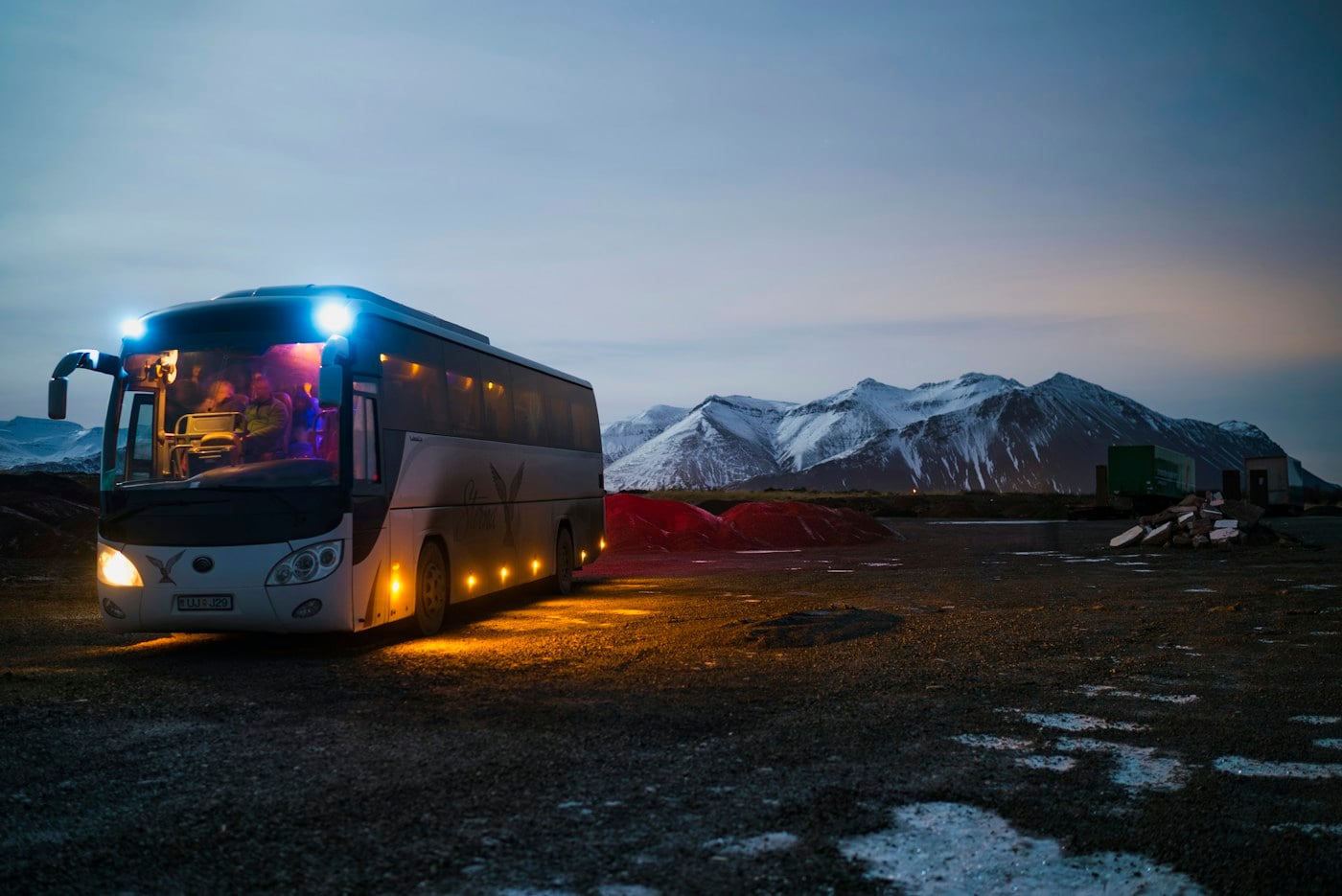 Coach used for airport ground transport