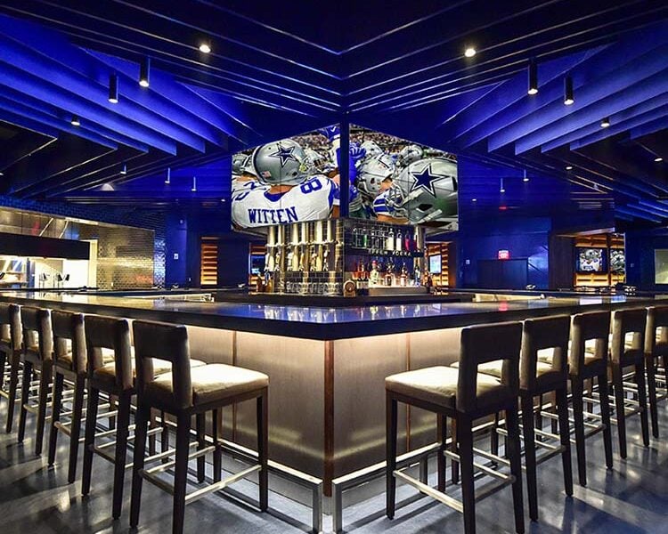 Cowboys themed stadium bar inside AT&T Stadium