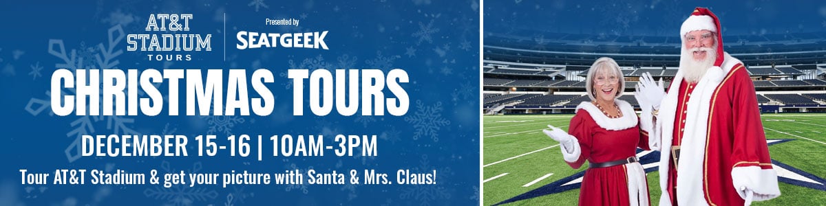 Seasonal AT&T Stadium Tours banner