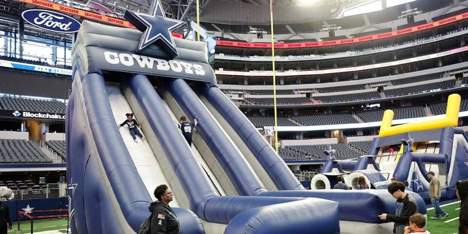 Rally Day event scene at AT&T Stadium
