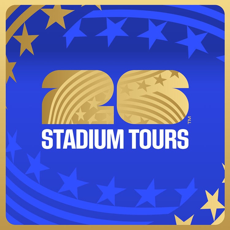 Visitors exploring AT&T Stadium on a tour
