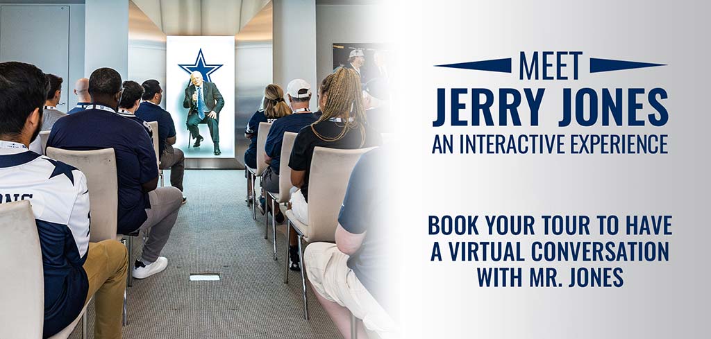 Interactive Meet Jerry Jones experience inside AT&T Stadium