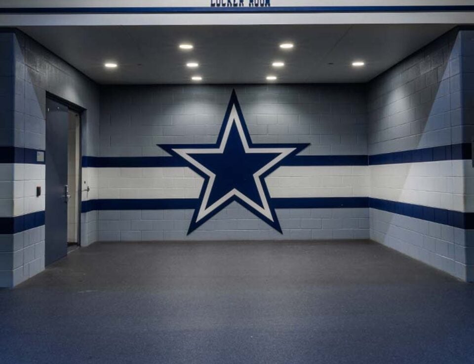 Cowboys locker room entrance at AT&T Stadium