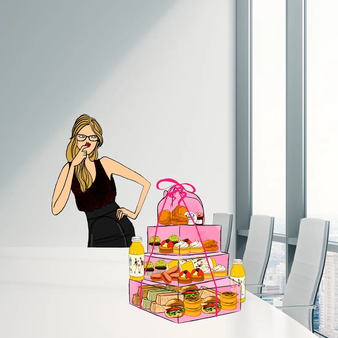 Afternoon tea selection prepared for home delivery