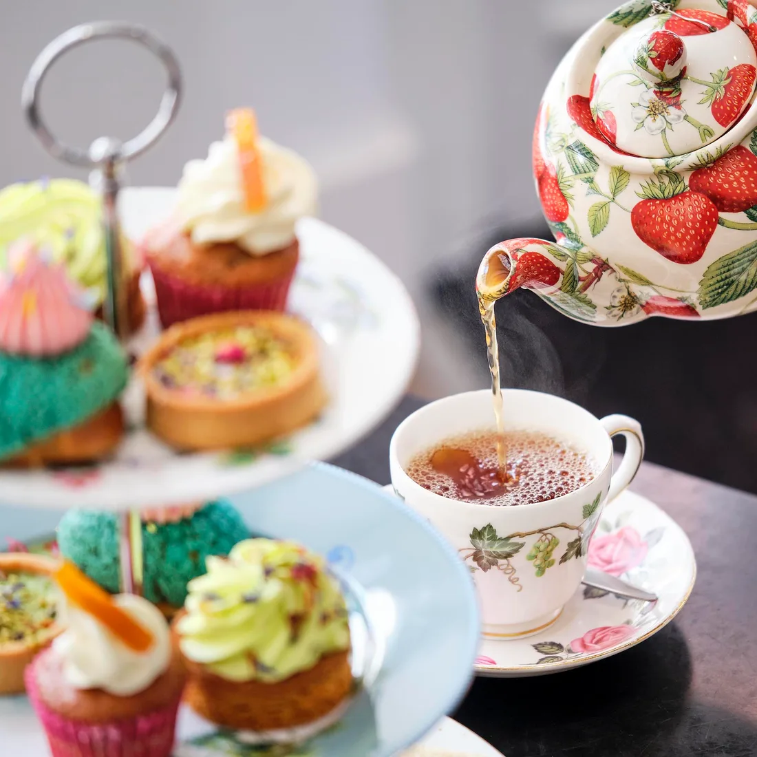 Afternoon tea served at Brigit’s Bakery in Covent Garden