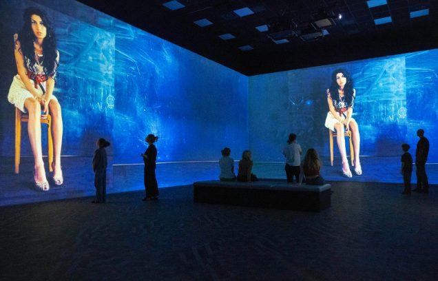 Amy Winehouse imagery in a Frameless visual experience