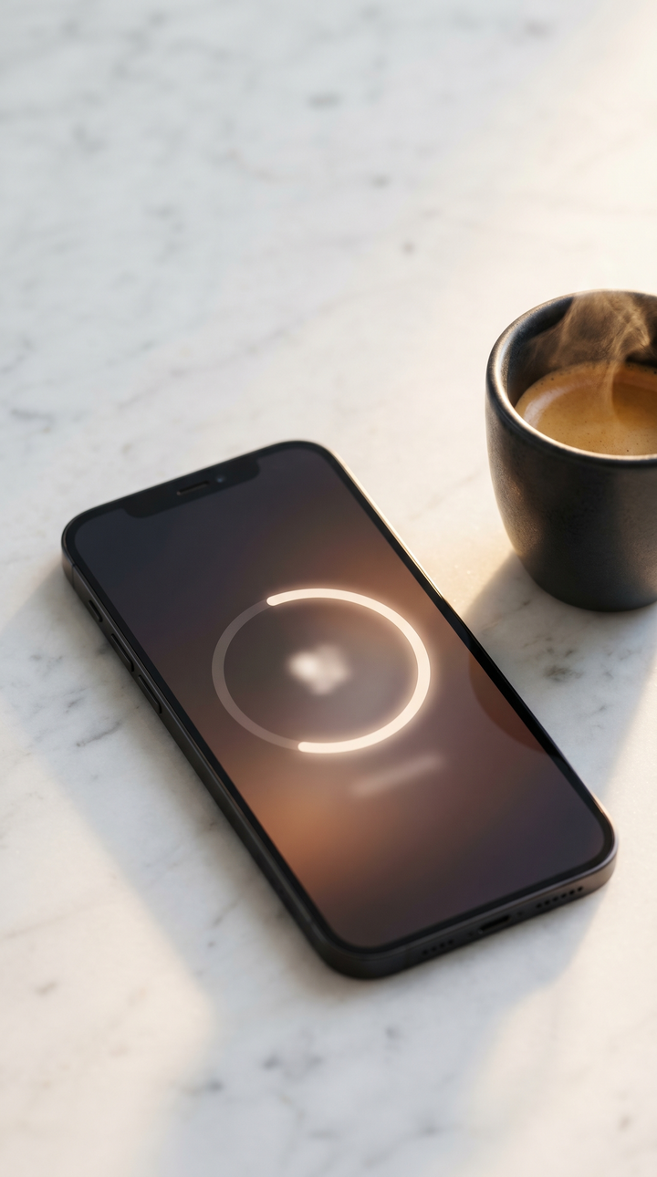 Hume Health App auf einem Smartphone neben einer Tasse