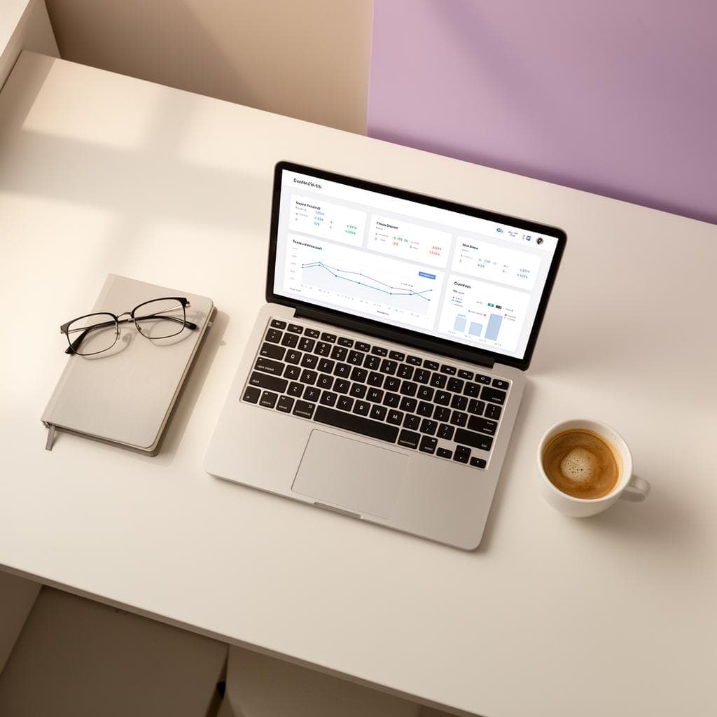 Analysvy på laptop för Invozios faktureringstjänst
