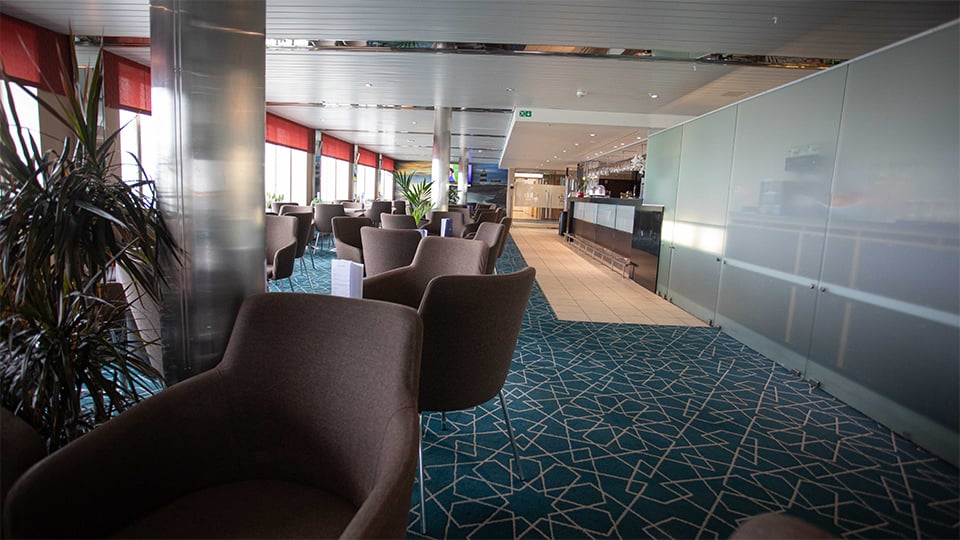 Club Class seating aboard Irish Ferries James Joyce