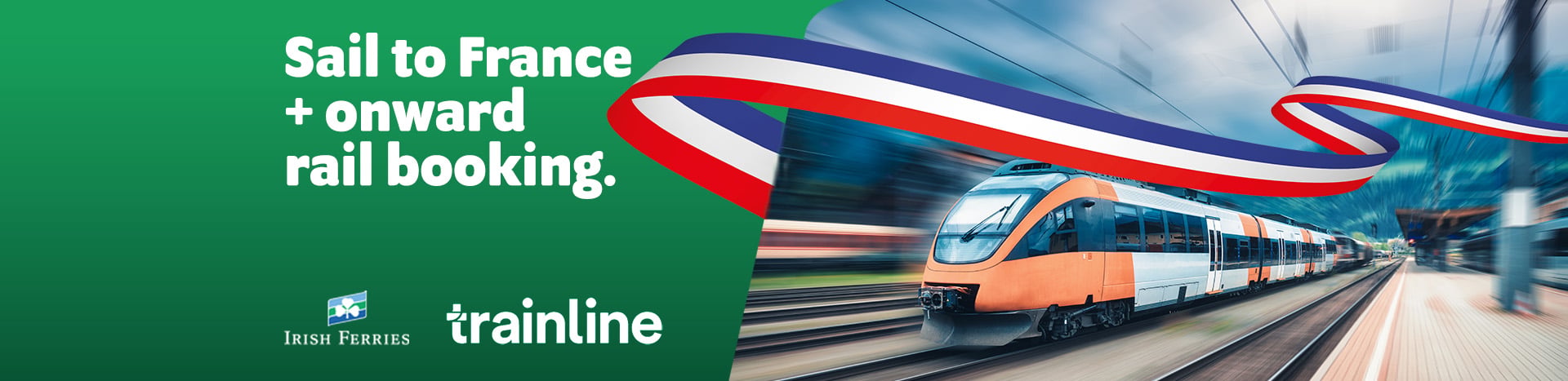 SailRail offer artwork for travel from Ireland to France