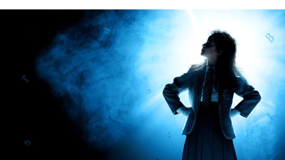 Matilda The Musical London production campaign scene